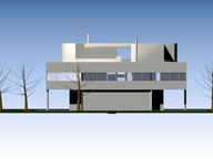 Villa Savoy 04, 3D-Molell Architektur